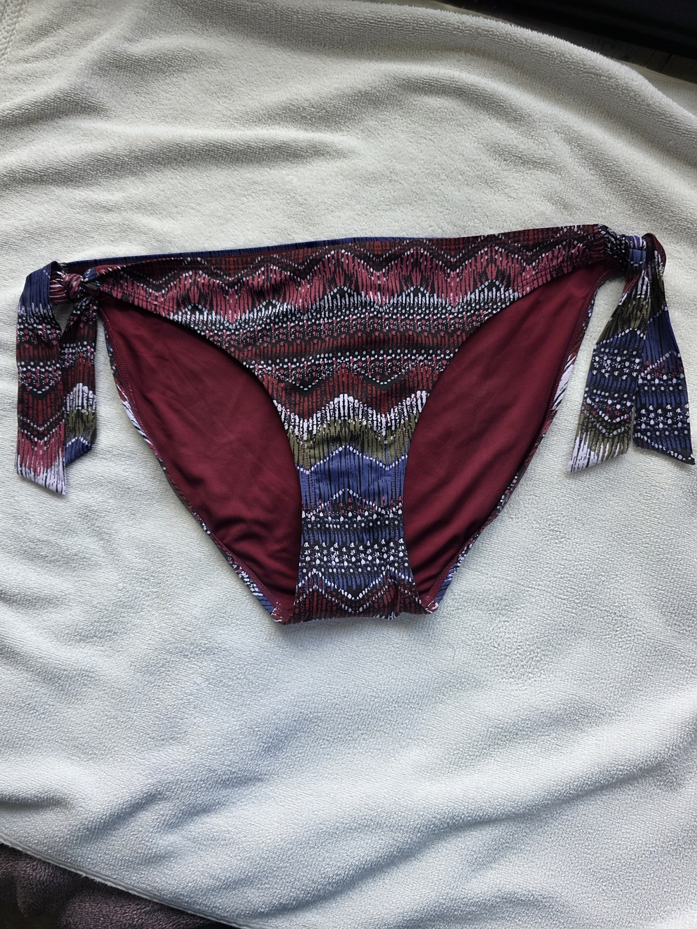Turquoise Couture NWT Tie Side Bikini Bottoms Size L Resort Beach Pair Woth Top
